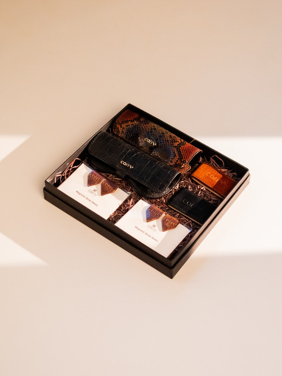 Curated leather gift sets by Carry